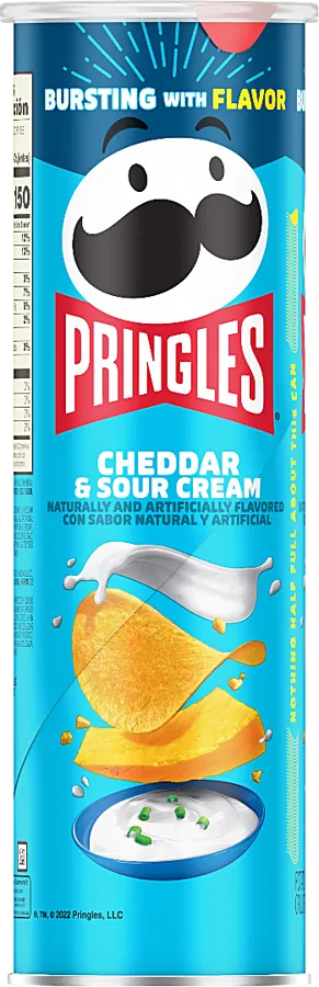 PRINGLES CHEDDAR SOUR CREAM AND ONION FLAVOR