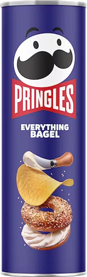 PRINGLES EVERYTHING BAGEL CRISPS 158GX14